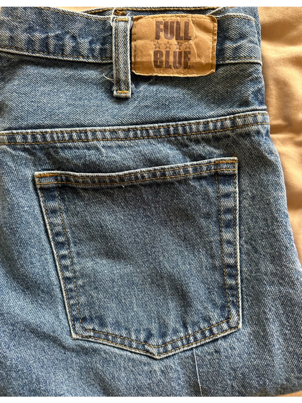 Full Blue Classic Denim Jeans - Medium Blue - Picture 8 of 10